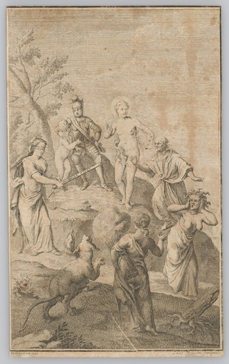Justice Defends Love Against Envy, Slander, and Other Vices with the Sword "BONA CASA"