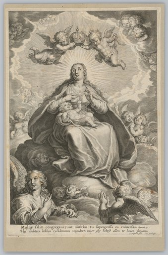 Mary Crowned by Two Angels