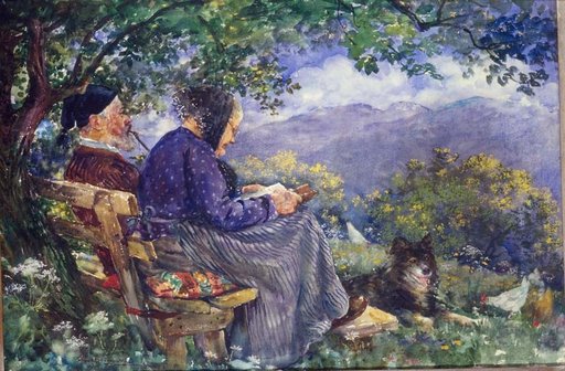 The Old People on the Bench (My Parents)