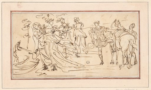 A Lady Bidding Farewell to a General