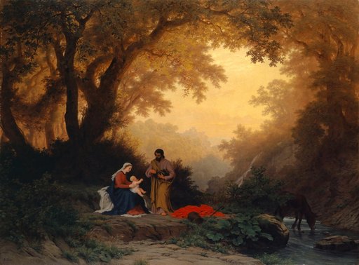 The Rest of the Holy Family on the Flight into Egypt