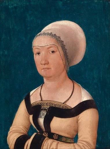 Portrait of the Wife of Marx Fischer at the Age of 34 (Front); Golden Ornamental Inscription " * M[A]R[I]A * " (Back)