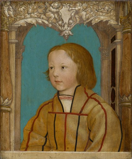 Portrait of a Boy with Blonde Hair