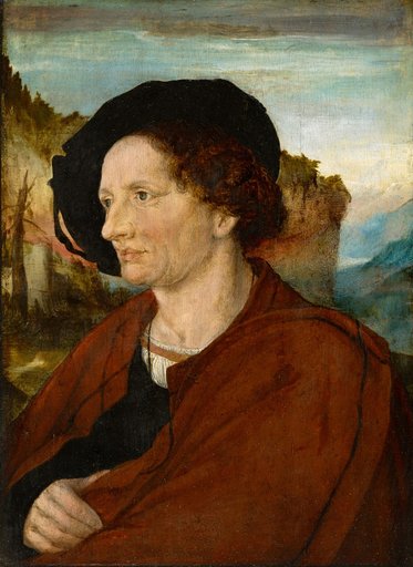 Portrait of Jörg Schweiger (Front); Parchment Sheet with His Full Coat of Arms Pasted on (Back)