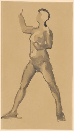 Nude Study, in connection with Rodin's "The Walking Man"