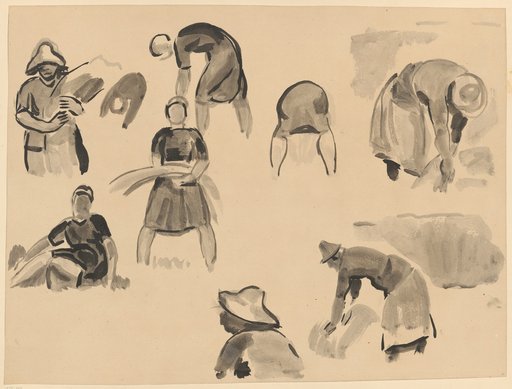 Female Harvesters and Sheaf-Binders