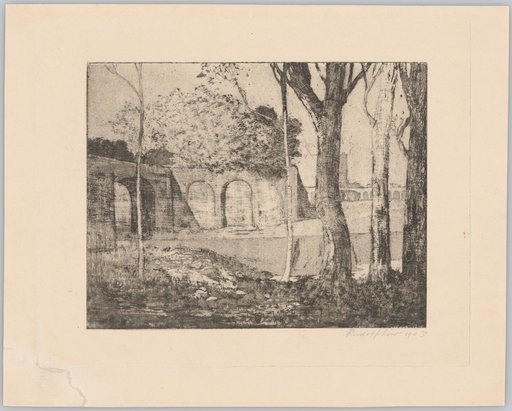 Landscape with Ruins (Ancient Aqueducts?)