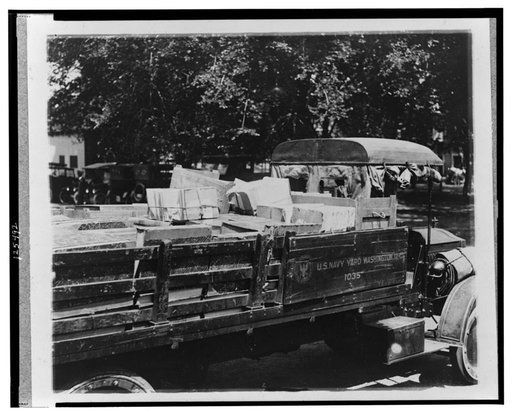 The need of an Archive Building is aptly illustrated in the removal of valuable census records today from the Dept. of Commerce to one of the temporary wooden war buildings.