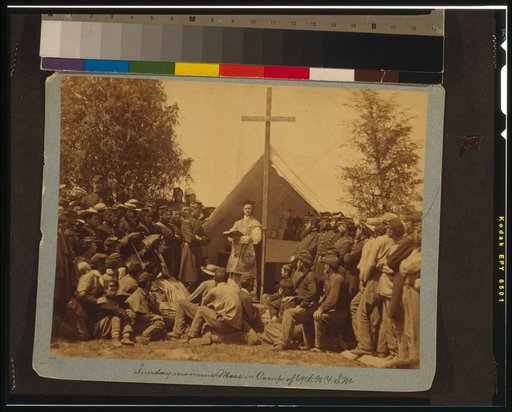 Sunday morning mass in camp of 69th N.Y.S.M.
