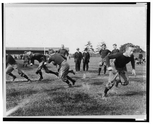 Football practice at Yale