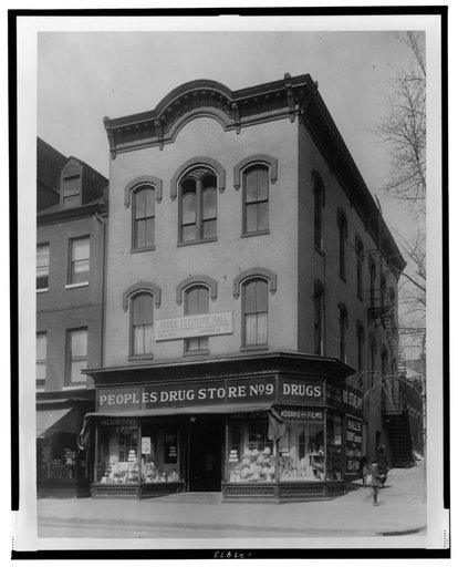 Exterior of People's Drug Store, No. 9, 31st and M Streets, Washington, D.C.