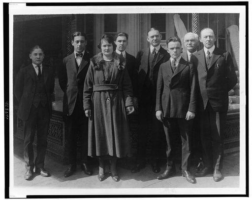 Employees of People's Drug Store, Washington, D.C., standing in front of store