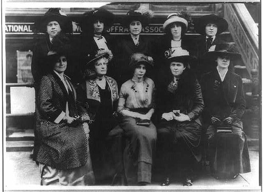 Group of 10 suffragettes