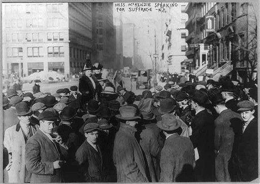 Suffragettes - U.S. Miss McKenzie speaking at Union Square, N.Y.C