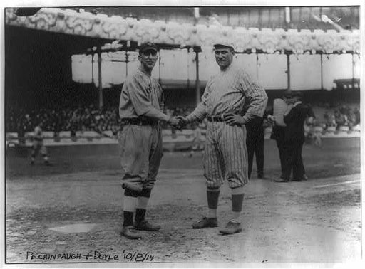 Roger Peckinpaugh, New York AL and Larry Doyle, New York NL, 10/8/1914 (baseball)