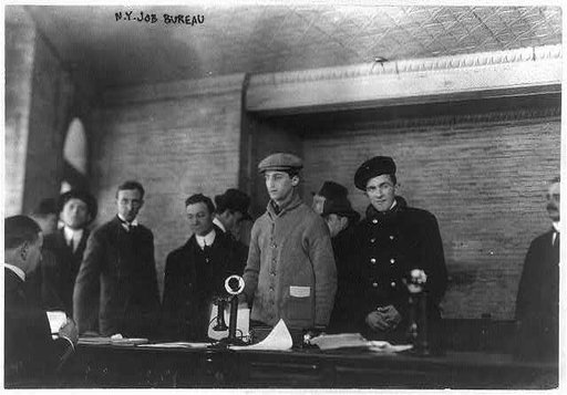 Unemployment - New York City employment bureau - opening day