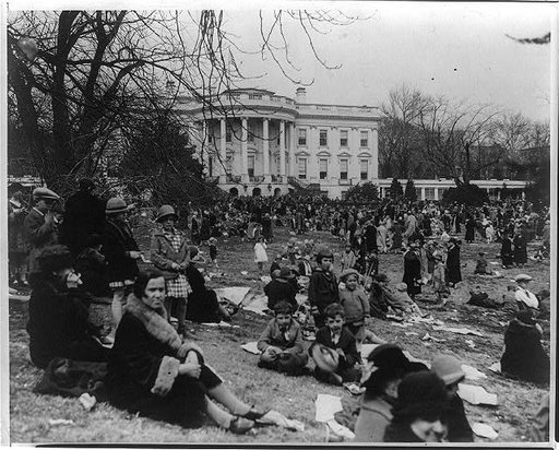 Egg rolling at Easter at the White House