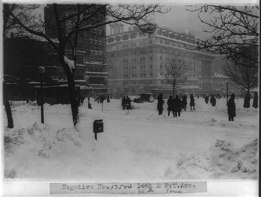 Washington, D.C., 15th St. & Pennsylvania Ave. after a heavy snowfall