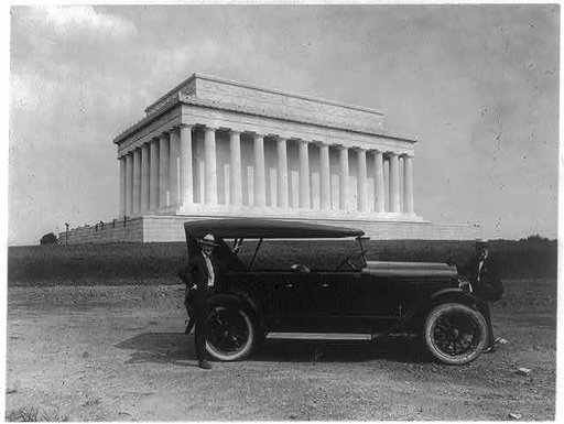 King car parked near Lincoln Memorial, Washington, D.C.