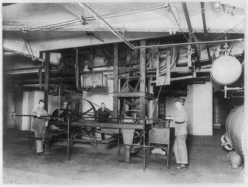 Motor power of the ingenious book carrier that transports books from the Library of Congress to the Capitol