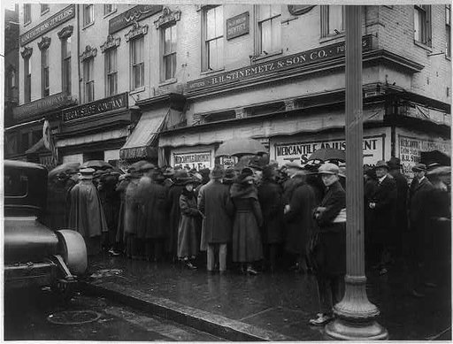 Crowd at B.H. Stinemetz & Son Co., Washington, D.C., during a sale