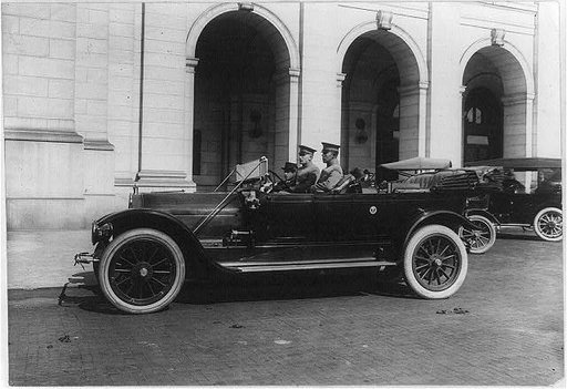 Official U.S. Government (Army?) automobile at the Union Station, Washington, D.C.