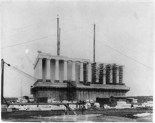 D.C. Washington - Lincoln Memorial - exterior, under construction