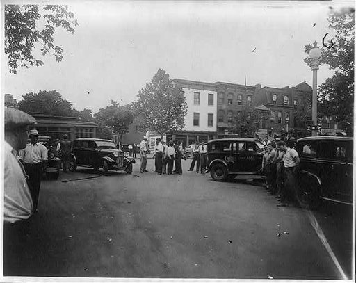 Traffic accident at 14th and Q Streets, N.W., Washington, D.C.