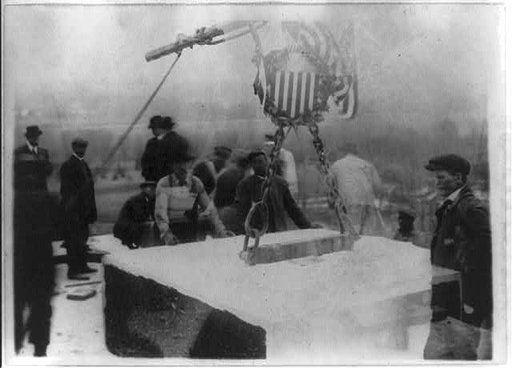 Laying cornerstone of the Lincoln Memorial, Washington, D.C.