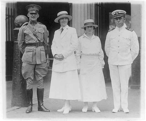 Two Navy nurses who were today tried by a General Navy Court for smuggling liquor into the U.S., at the Washington Navy Yard with their two attorneys