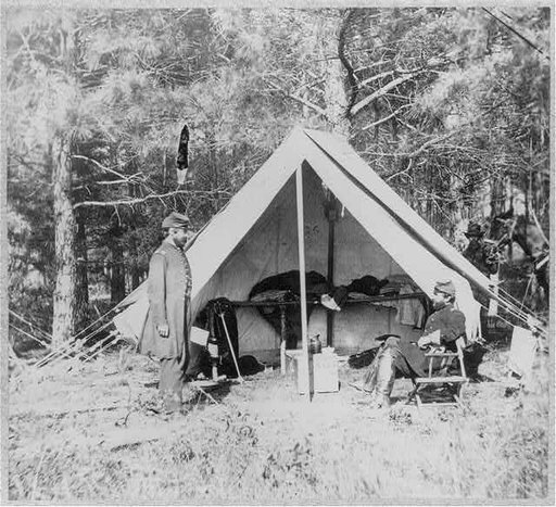 Quarters of Dr. Grant and Dr. Dwight in front of Yorktown, Va.