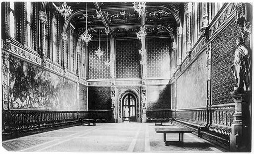 The Royal Gallery House of Lords, [interior, London, England