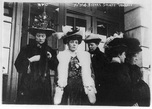 At Mrs. Astor's society tableaux