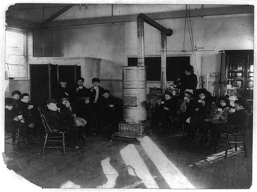 Soup time for pupils in the open-air school, Providence, R.I., ca. 1910