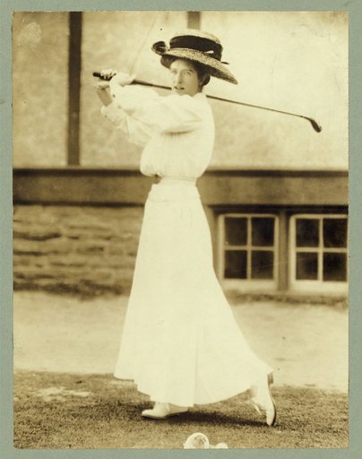 Sports - Golf - Miss Katharine Harley, former champion of the U.S. won at Chevy Chase, 1908