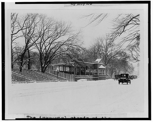 The inaugural stands at the White House, not a pleasant outlook with the inaugural date only a week ahead