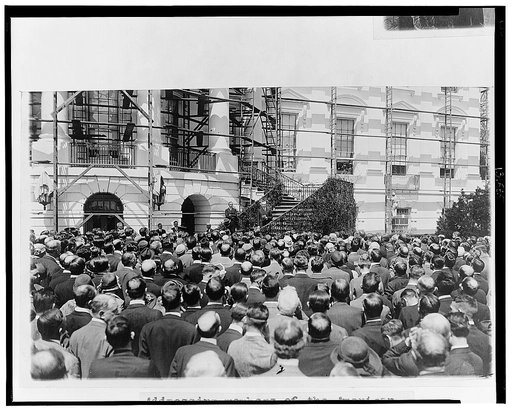 President Coolidge] addressing members of the American Chemical Association