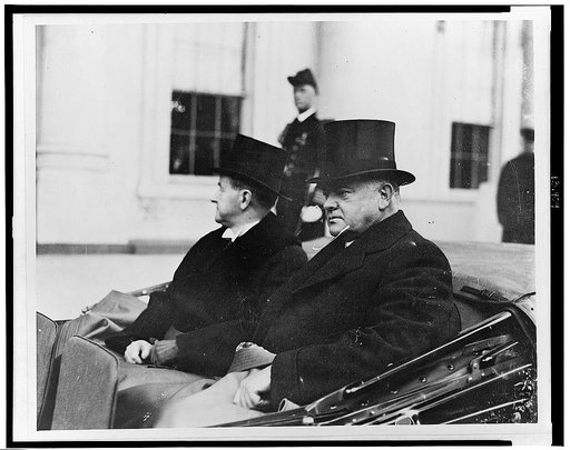 Mr. Coolidge takes a last look at the White House