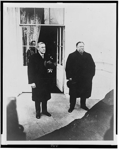 Taft & Wilson at White House, after Wilson's inauguration