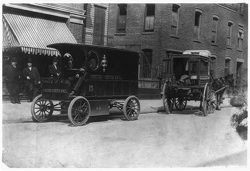 U.S. mail truck