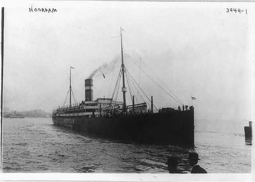 Ford Peace Party - NOORDAM of the Holland America Line, which carries the delegation of women to attend the Peace Conference at the Hague