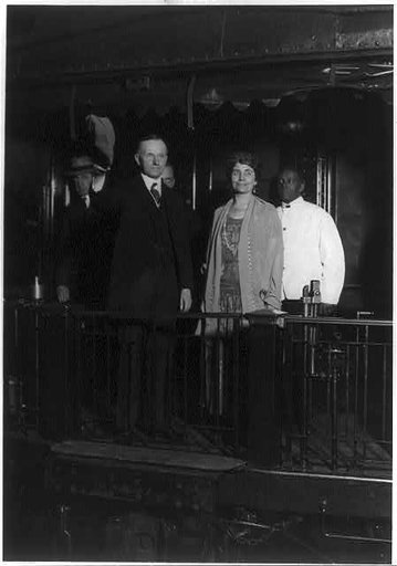 Calvin Coolidge- On Tour-  with his wife
