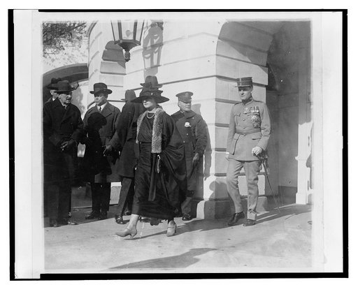 Prince and Princess Rebesco leaving the White House after being received by the President and Mrs. Harding today