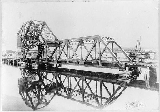 1200-ton railroad bridge over Cape Cod canal, Buzzard's Bay, Mass.