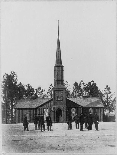 Church in camp of 50th New York Engineers in front of Petersburg, Va.