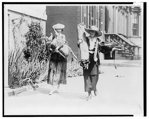 Miss Julia Emory and Miss Bertha Graf who will guard the colors on their way to Ohio