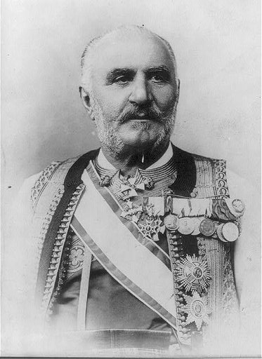 Nicholas I, King of Montenegro, 1841-1921, head and shoulders portrait, facing left