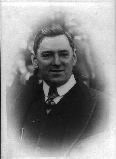 James Michael Curley, 1874-1958, head and shoulders portrait, facing slightly right