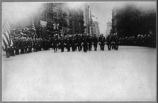 Police parade, New York City]: Winners of medals for bravery