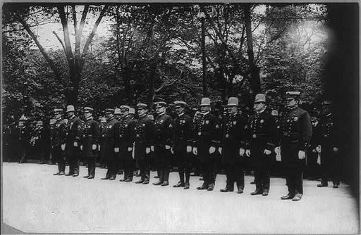 Police parade, New York City]: Honor men